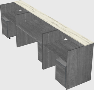 Long reception desk