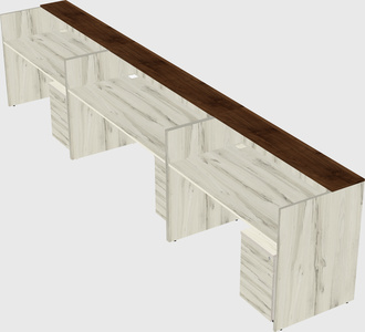 Long reception desk