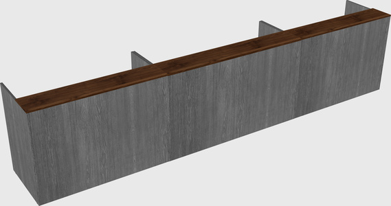Long reception desk