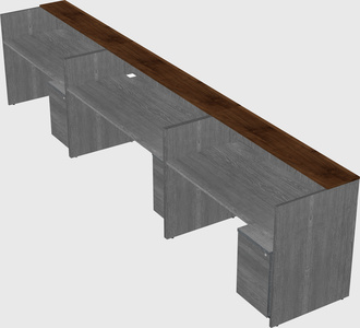 Long reception desk