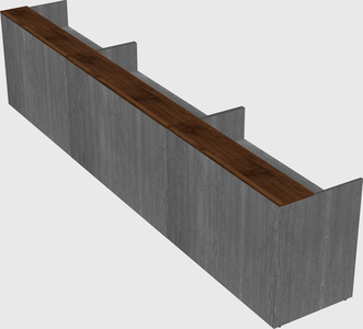 Long reception desk