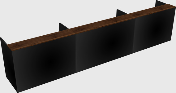 Long reception desk
