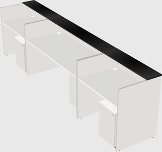 Long reception desk
