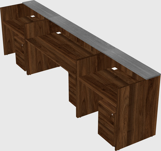 Long reception desk