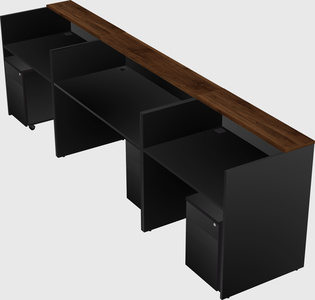 Long reception desk