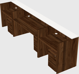 Long reception desk