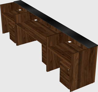 Long reception desk