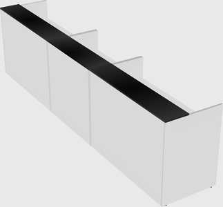 Long reception desk
