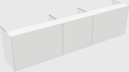 Long reception desk