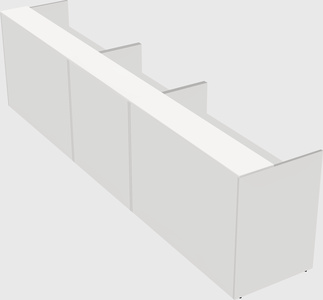 Long reception desk