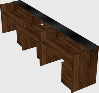 Long reception desk
