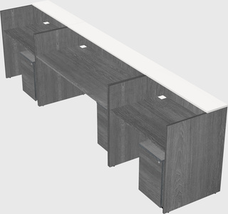 Long reception desk