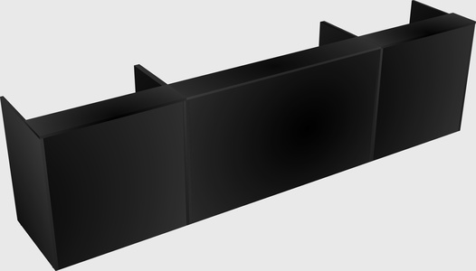 Long reception desk