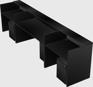 Long reception desk