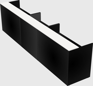 Long reception desk