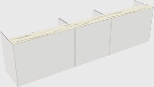 Long reception desk
