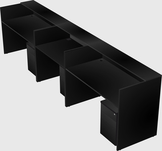 Long reception desk