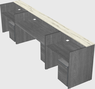 Long reception desk