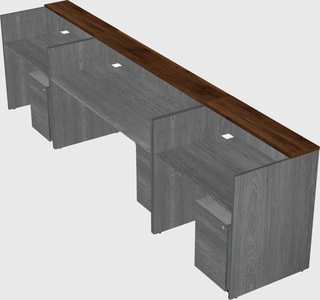 Long reception desk