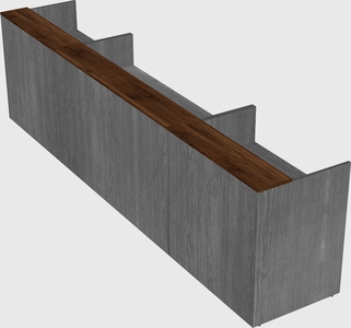 Long reception desk