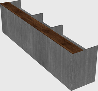 Long reception desk