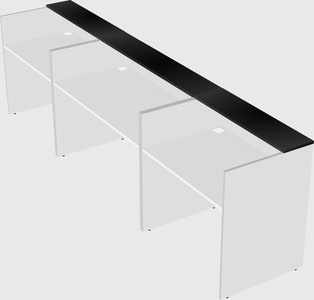 Long reception desk