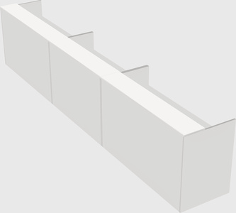 Long reception desk