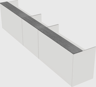 Long reception desk