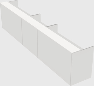 Long reception desk