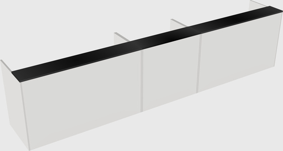 Long reception desk