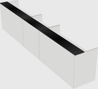Long reception desk