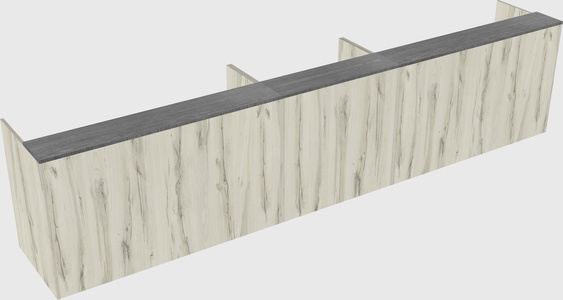 Long reception desk