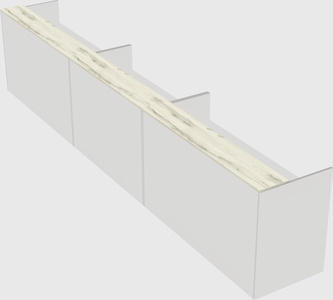 Long reception desk
