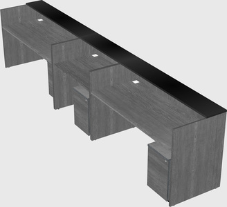 Long reception desk