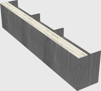 Long reception desk