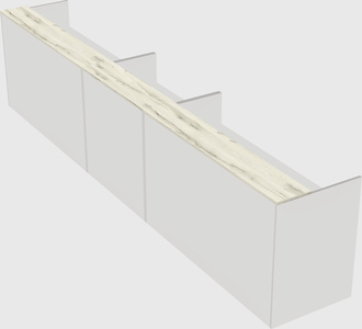Long reception desk