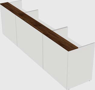 Long reception desk