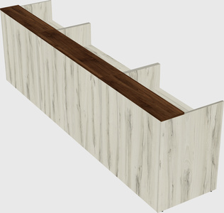 Long reception desk