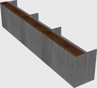 Long reception desk
