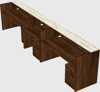 Long reception desk