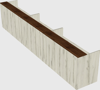 Long reception desk