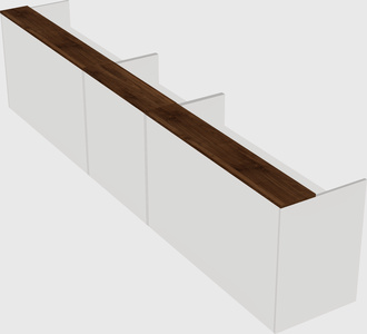 Long reception desk