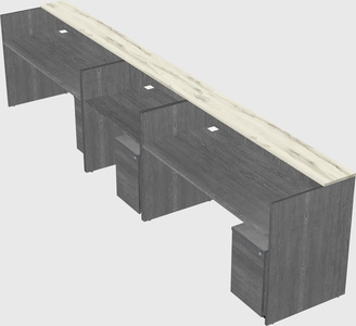 Long reception desk
