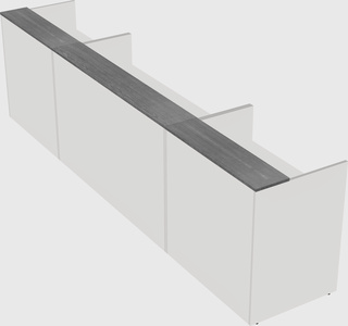 Long reception desk