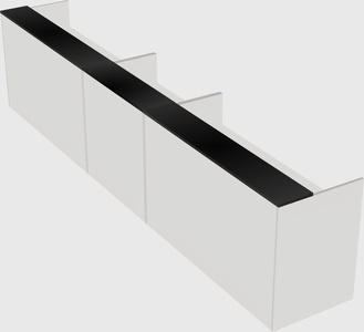 Long reception desk