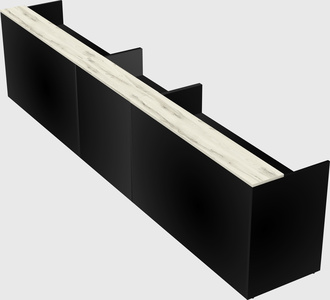 Long reception desk