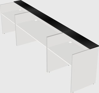 Long reception desk