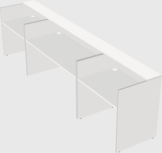 Long reception desk