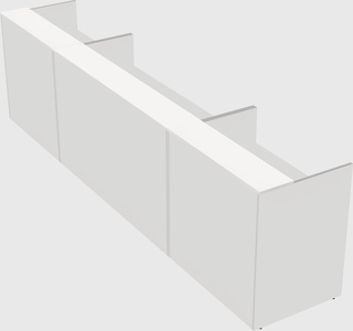 Long reception desk