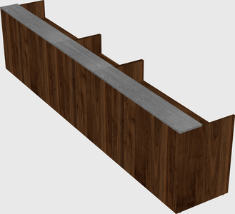 Long reception desk